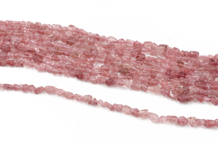 Quarzo fragola fili sassi ~7X5mm