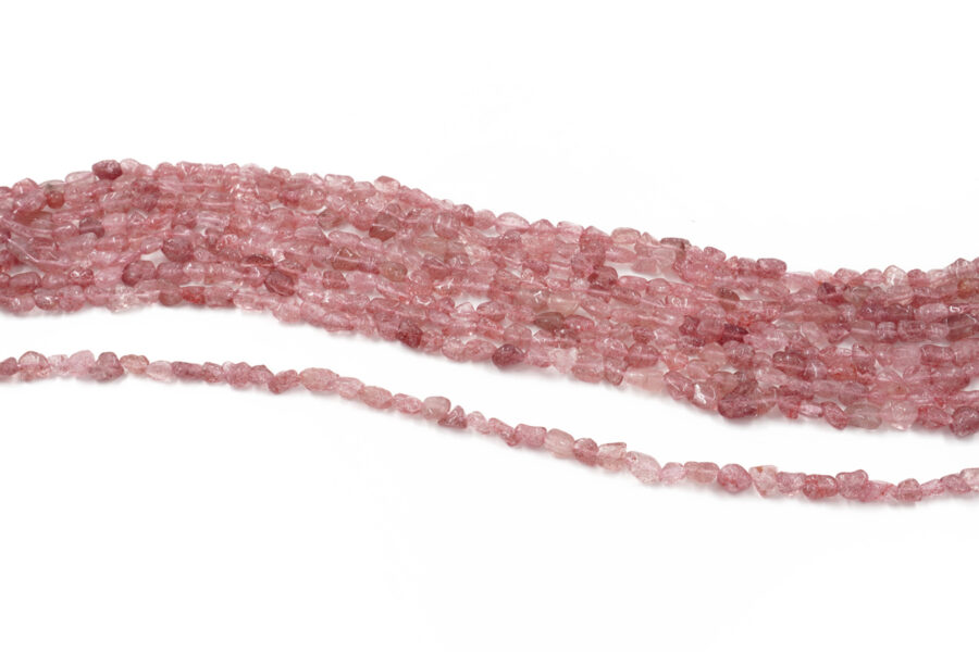 Quarzo fragola fili sassi ~7X5mm - immagine 2