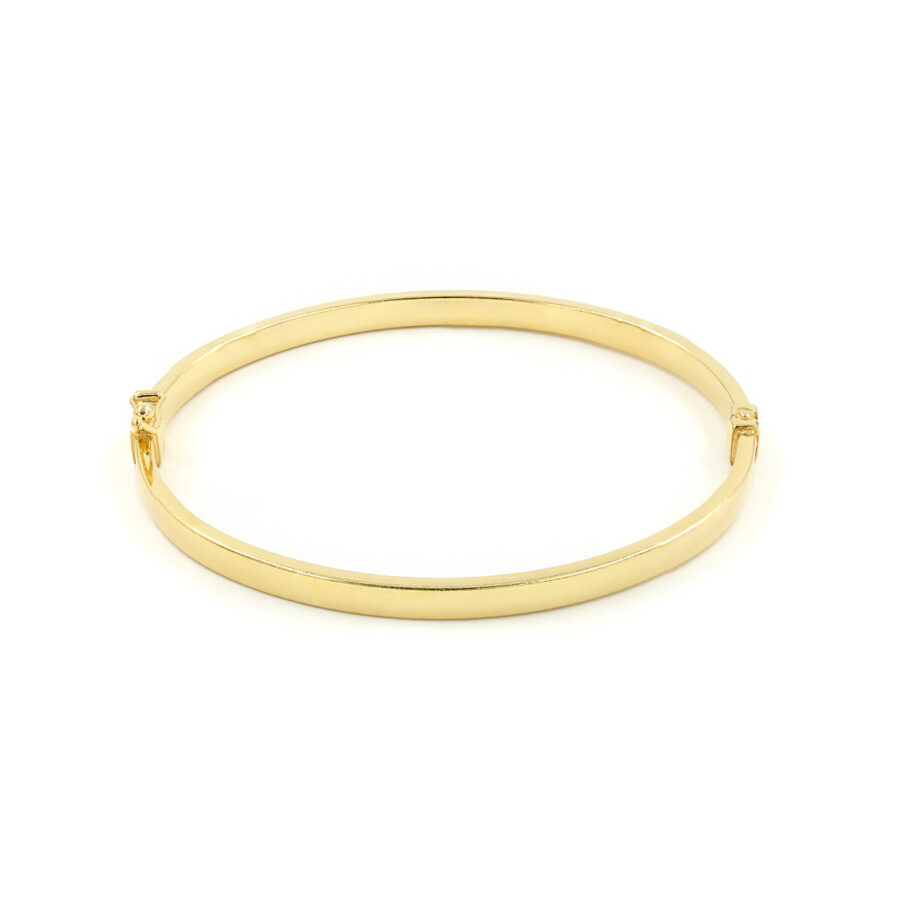 Bracciale ovale in argento 925‰ liscio – Dorato