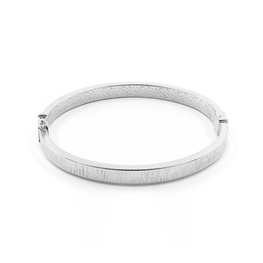 Bracciale ovale in argento 925‰ rigato – Argentato