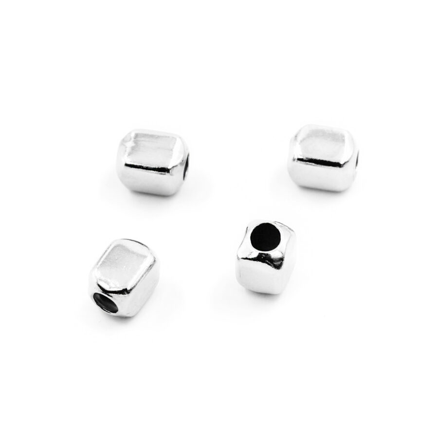 Argento 925‰ distanziatori cubo 4mm - Buste da 5gr – Argentato
