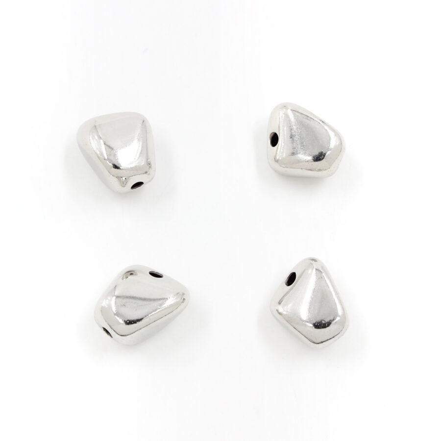 Argento 925‰ distanziatori pepite 10.5x9mm – Platinato