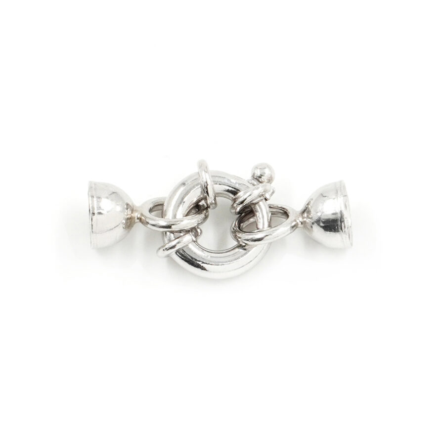 Argento 925 chiusura 10mm coppa 6mm – Rodiato - immagine 2
