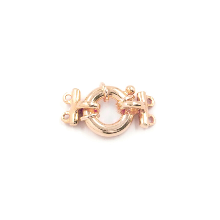 Argento 925‰ chiusura 12mm con barretta a 2 fili – Rosato
