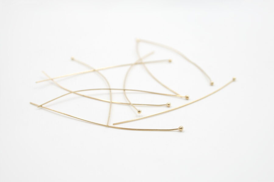Argento 925‰ fiammiferi 40×0,40mm – Dorati