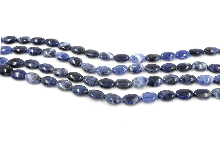 Sodalite fili flat ovali 13x18mm - immagine 2