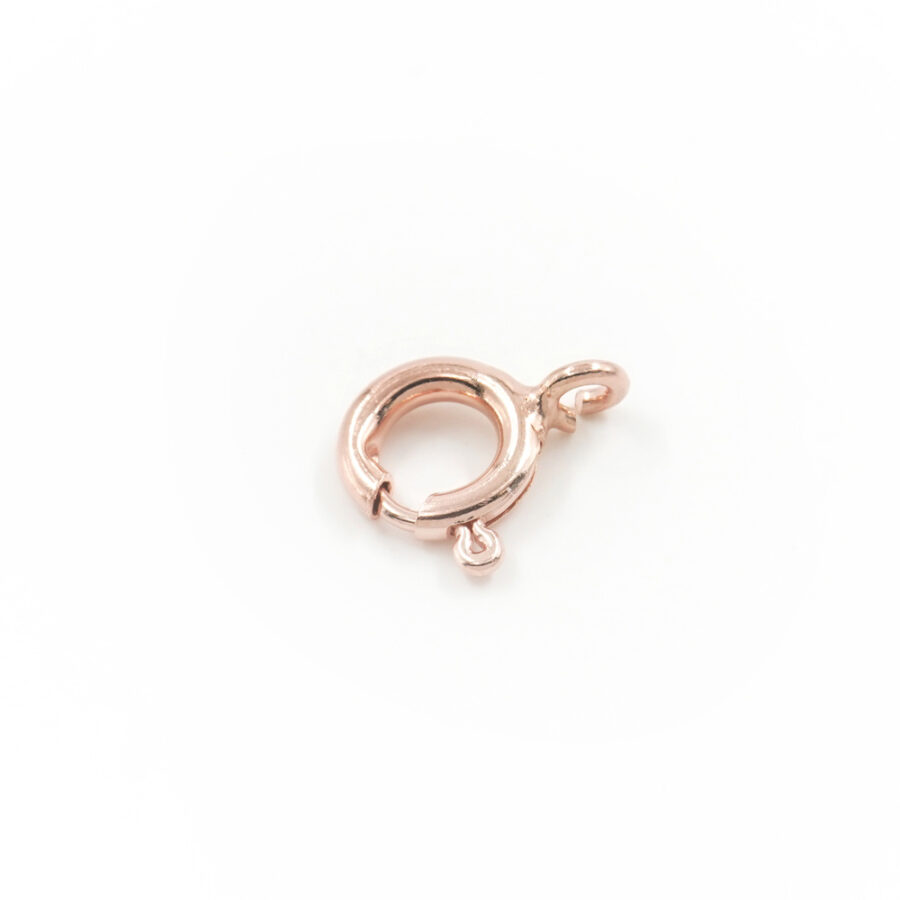 Argento 925 chiusura tonda anello a molla da 6mm a 10mm – Rosato