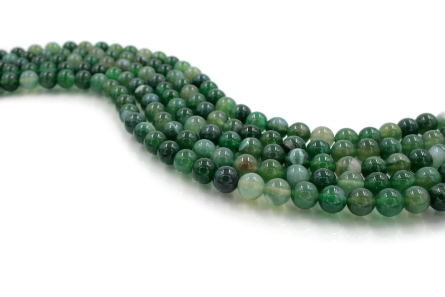 Agata Verde Striata fili tondi 6mm a 18mm