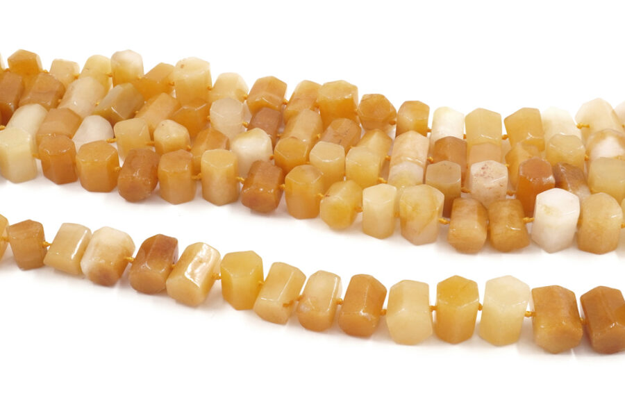 Yellow Jade fili cupolini ~14x10mm