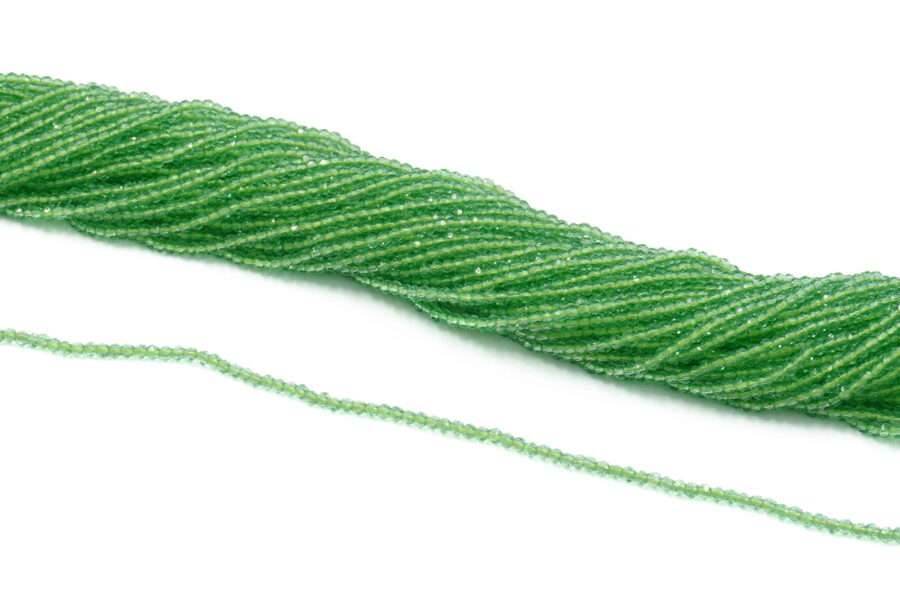 Zirconi fili round sfaccettati 2mm - Verde Chiaro