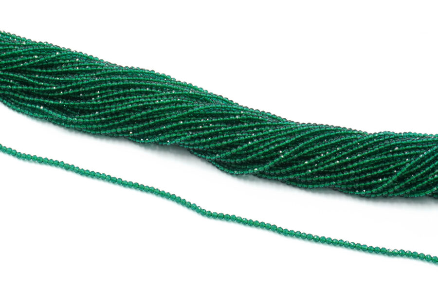 Zirconi fili round sfaccettati 2mm - Verde