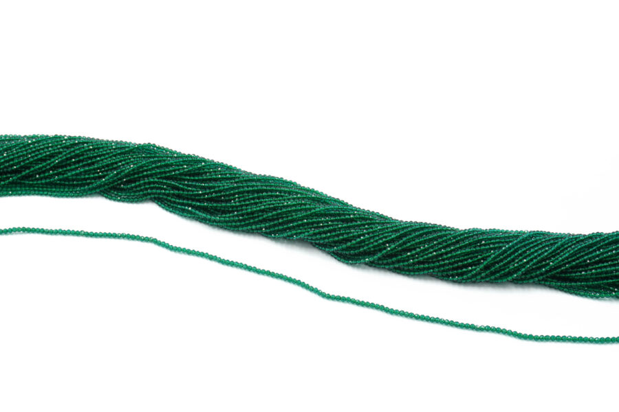 Zirconi fili round sfaccettati 2mm - Verde - immagine 2