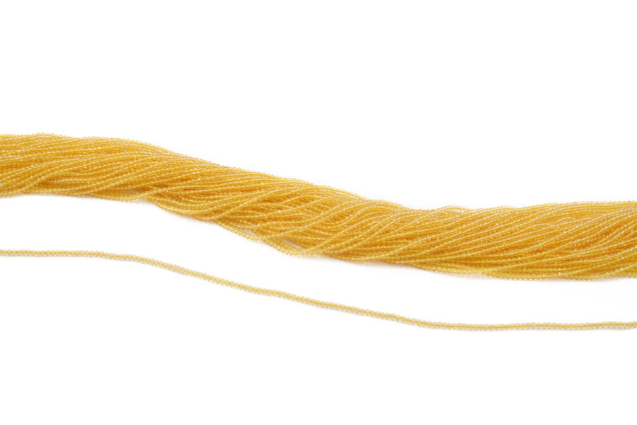 Zirconi fili round sfaccettati 2mm - Giallo - immagine 2