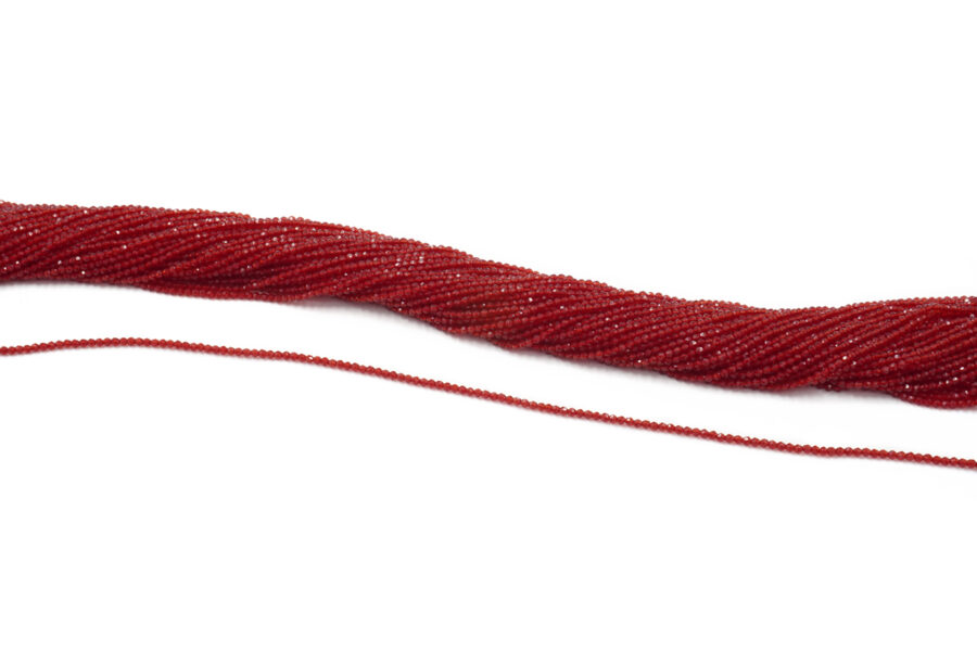 Zirconi fili round sfaccettati 2mm - Rosso - immagine 2
