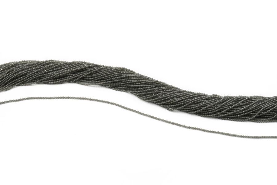 Zirconi fili round sfaccettati 2mm - Grigio - immagine 2