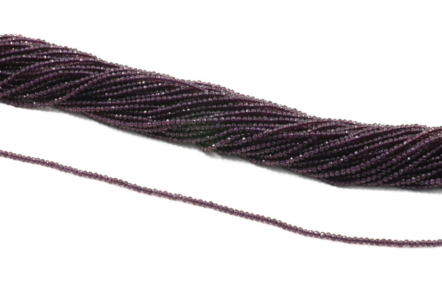 Zirconi fili round sfaccettati 2mm - Viola