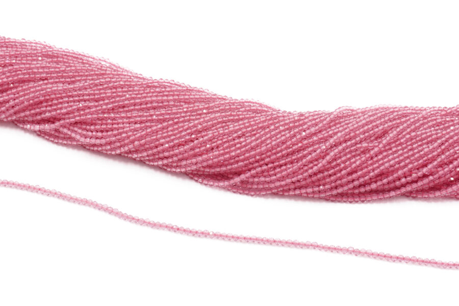 Zirconi fili round sfaccettati 2mm - Rosa
