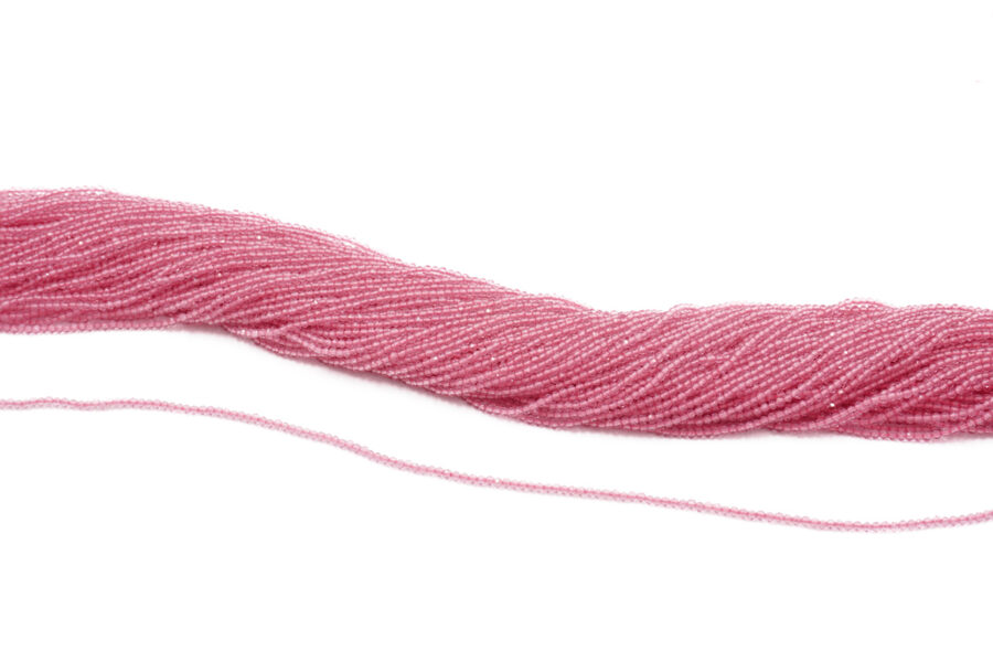 Zirconi fili round sfaccettati 2mm - Rosa - immagine 2