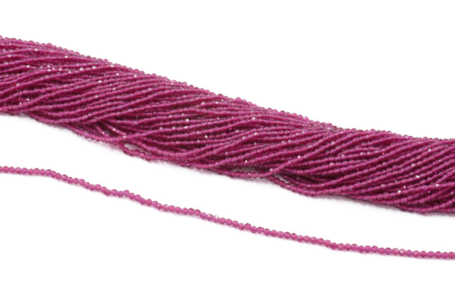 Zirconi fili round sfaccettati 2mm - Fucsia