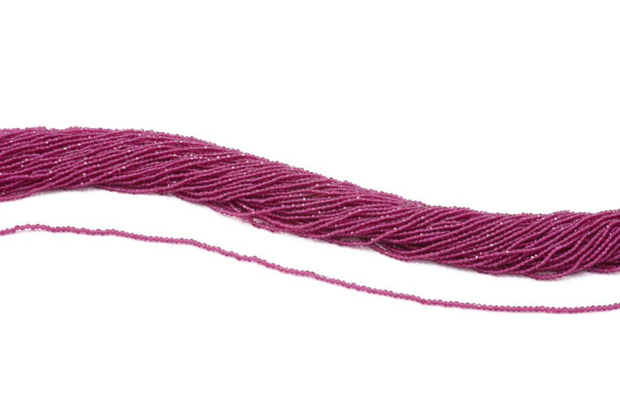Zirconi fili round sfaccettati 2mm - Fucsia - immagine 2