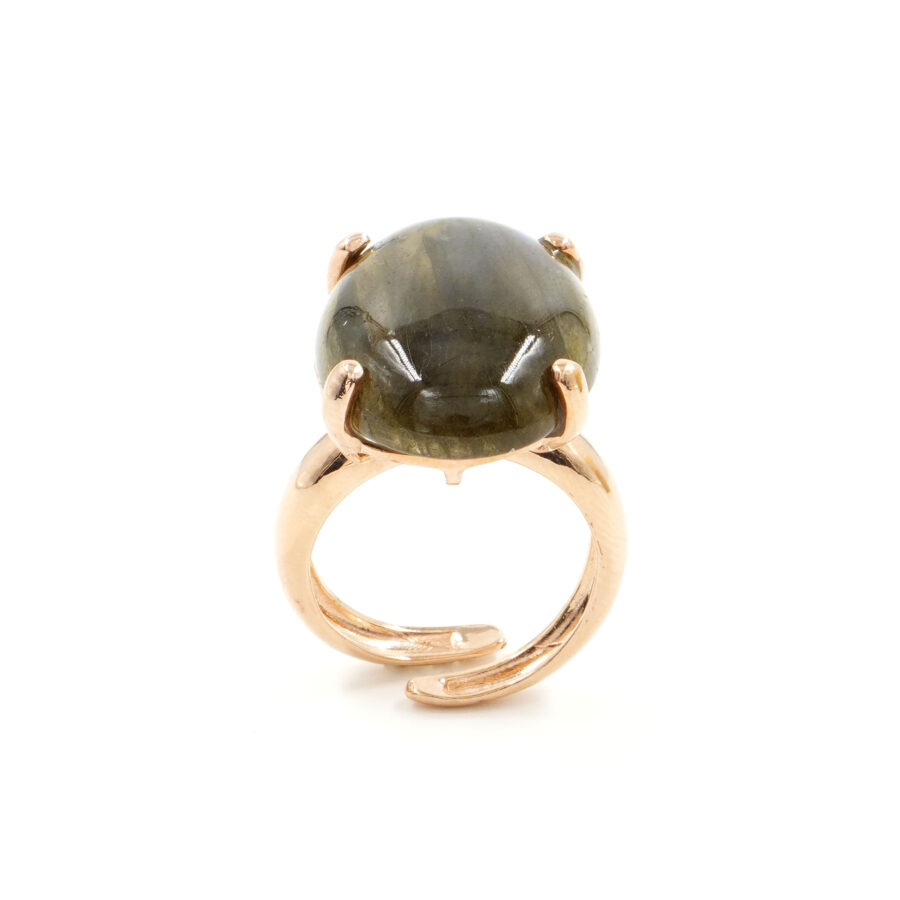 Anello in argento 925 con labradorite – Rosato - immagine 2