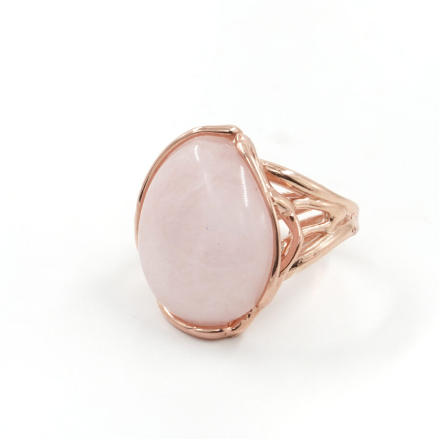 Anello in argento 925 con morganite – Rosato