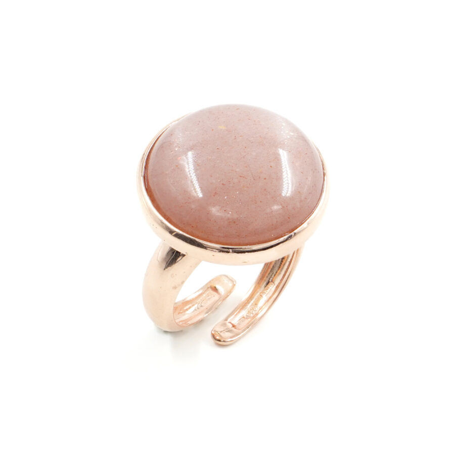 Anello in argento 925 con pietra di luna – Rosato