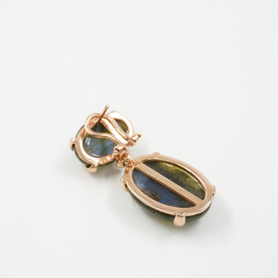 Orecchini in argento 925 con labradorite – Rosato - immagine 2