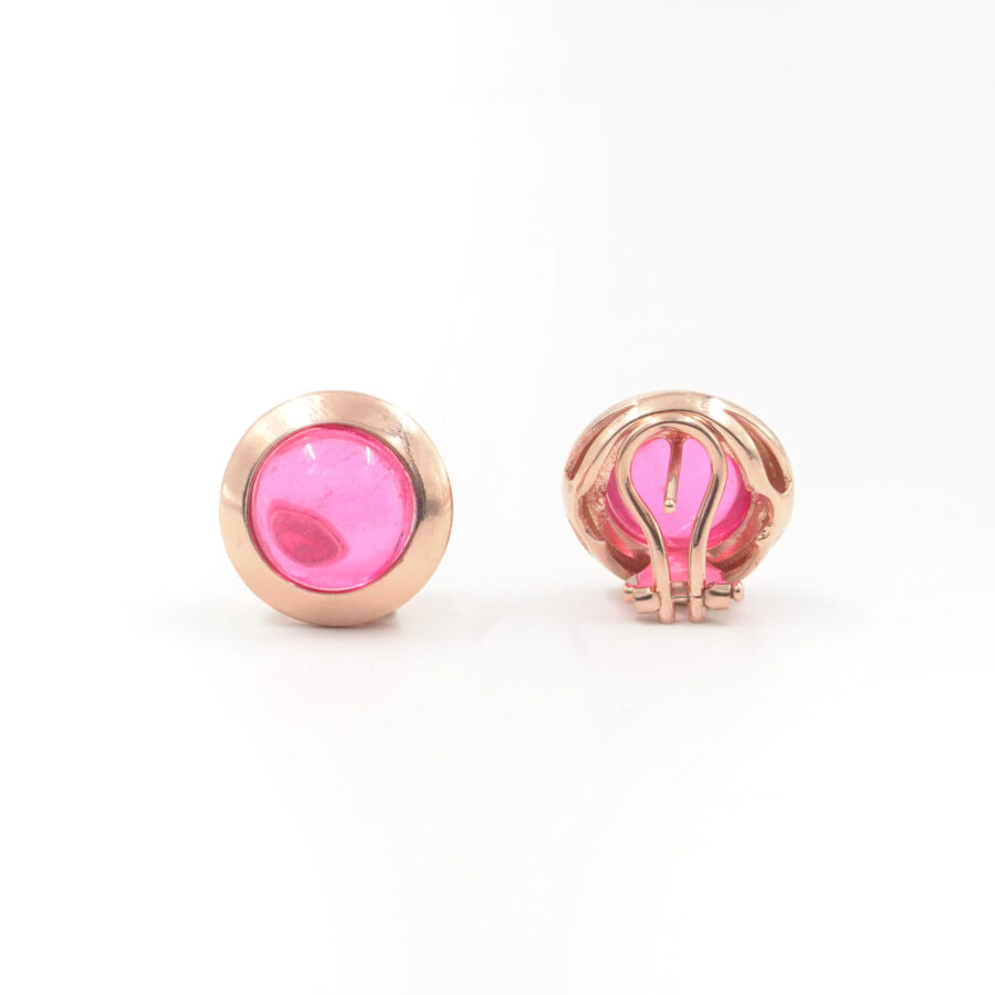 Orecchini in argento 925 con cristallo rosa – Rosato