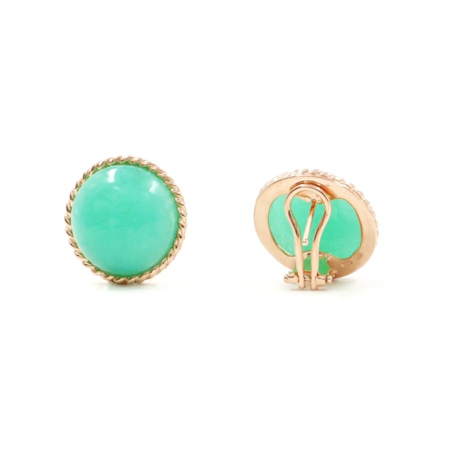 Orecchini in argento 925 con quarzo spugna verde – Rosato