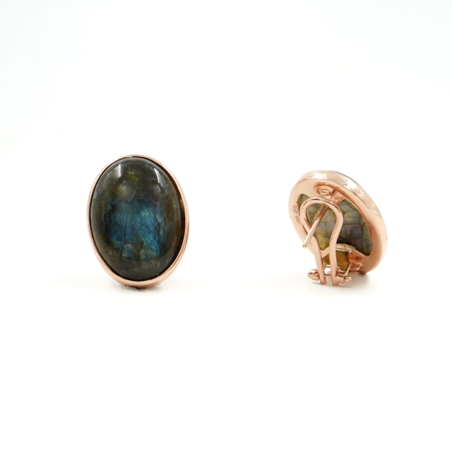 Orecchini in argento 925 con labradorite – Rosato