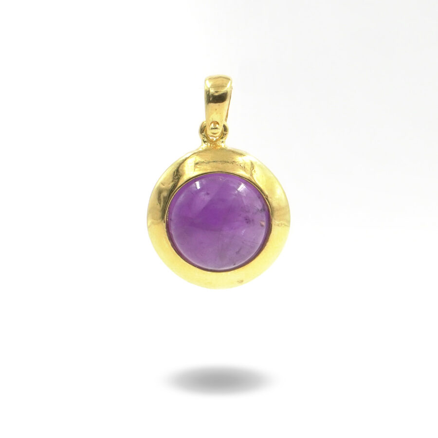 Pendente in argento 925 con ametista – Dorato