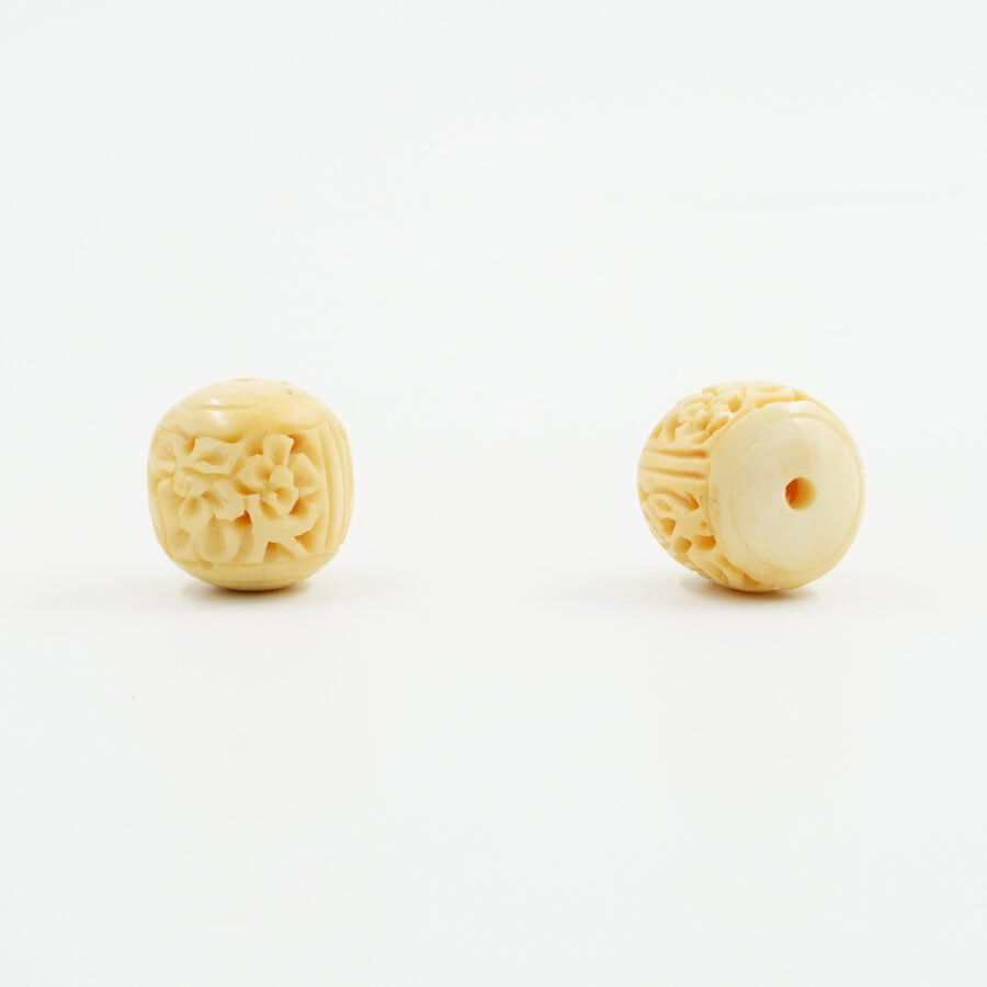 Tramezzi inciso in osso di bufalo forma barilotto 20-22mm – Foro Passante
