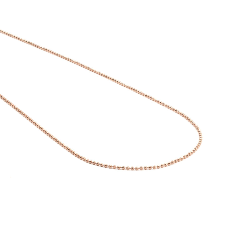 Collana Veneziana a pallini 0,90mm in argento 925 con bollatina – Lunghezza 40cm – Rosato