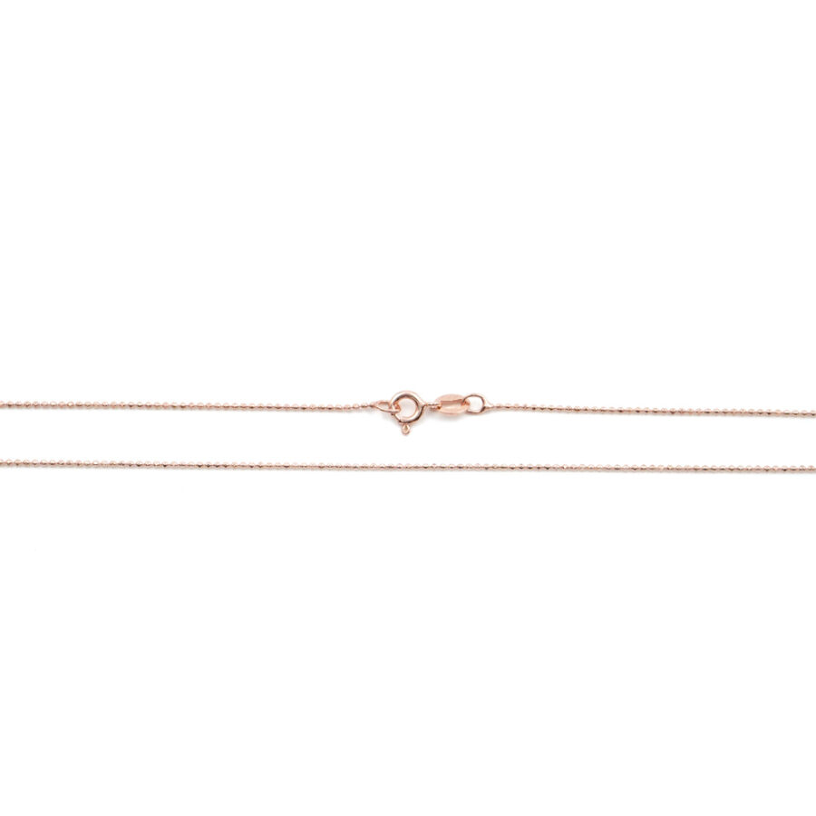 Collana Veneziana a pallini 0,90mm in argento 925 con bollatina – Lunghezza 40cm – Rosato - immagine 2