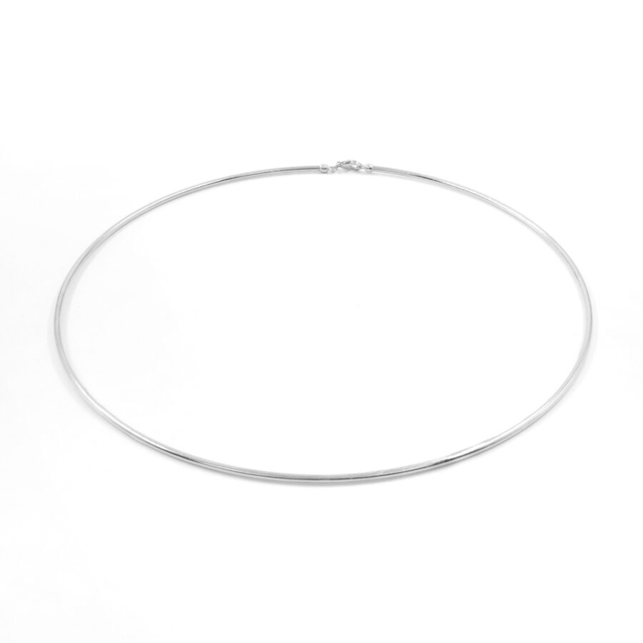 Collana girocollo in argento Rodiato - COL1772