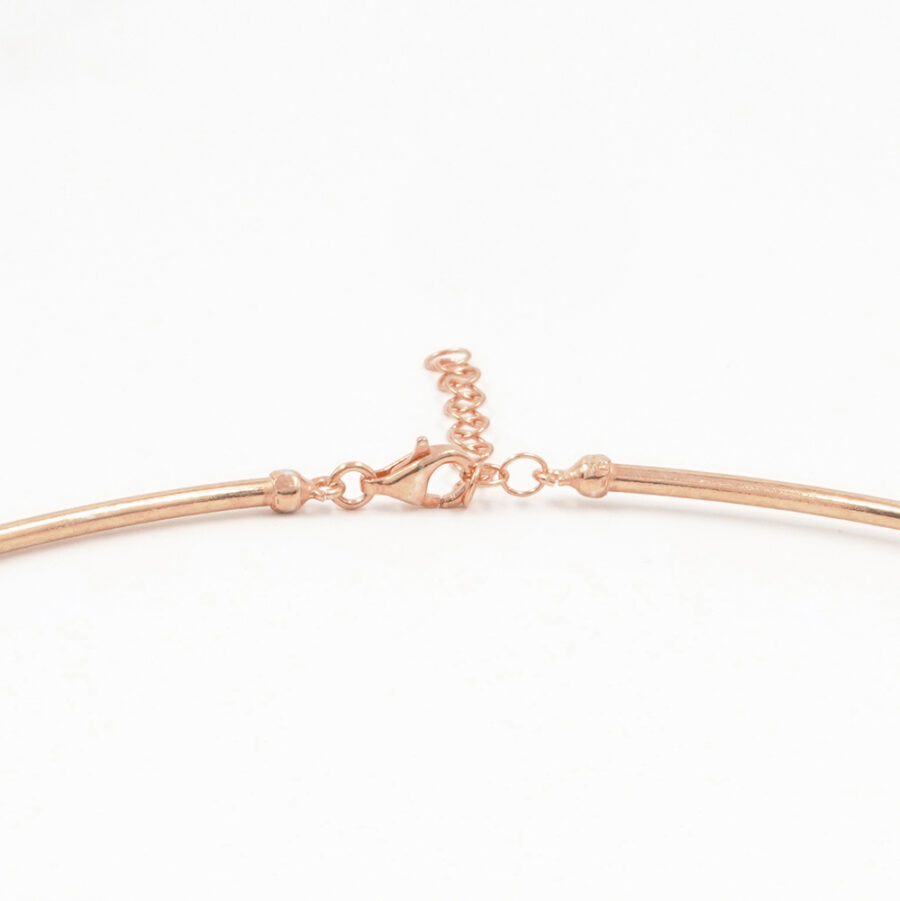 Collana girocollo in argento a canna vuota spessore 2mm – Rosato - immagine 2
