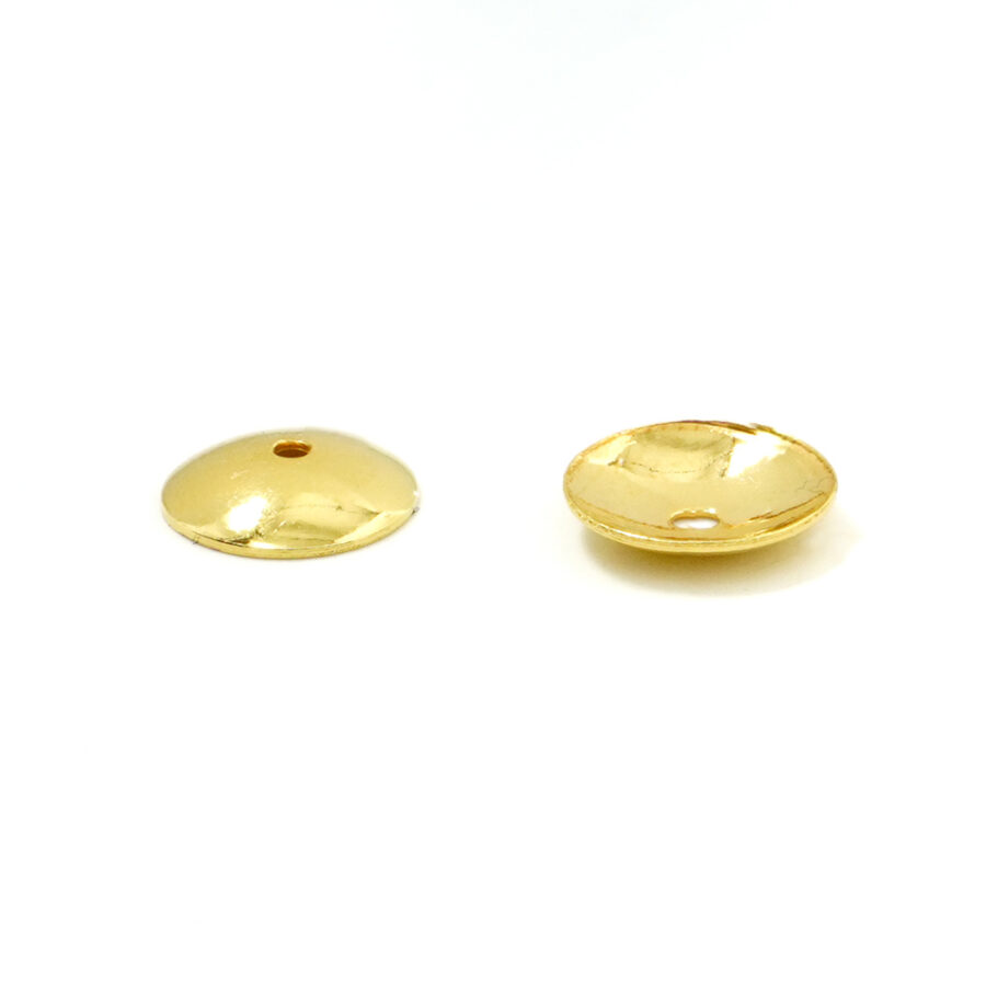 Argento 925 coppetta forata da 3mm a 8mm – Dorato