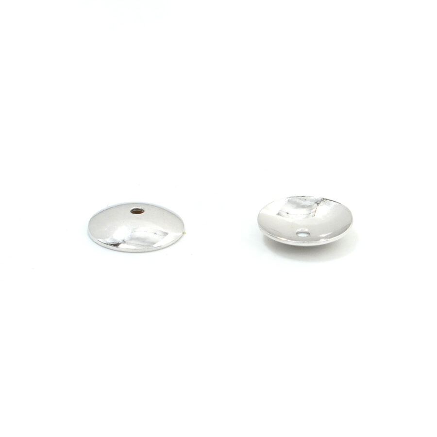 Argento 925 coppetta forata da 3mm a 8mm – Rodiato