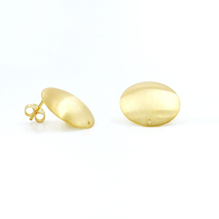 Argento 925 orecchini coppetta 17mm – Dorato - immagine 2