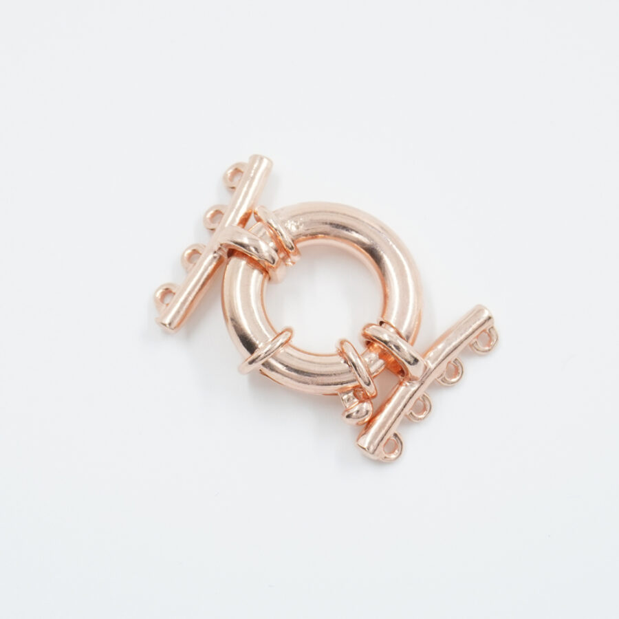 Argento 925 chiusura 18mm con barra a 4 ganci – Rosato