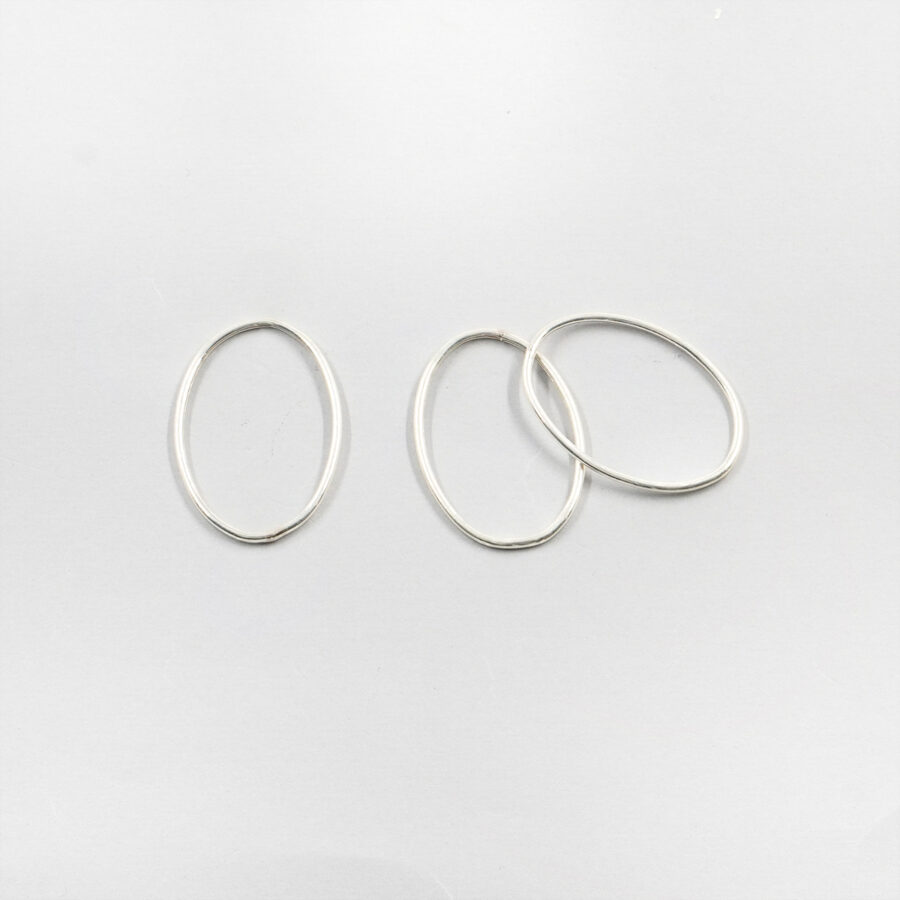 Argento 925 ovali chiusi 32x24mm – Argentato