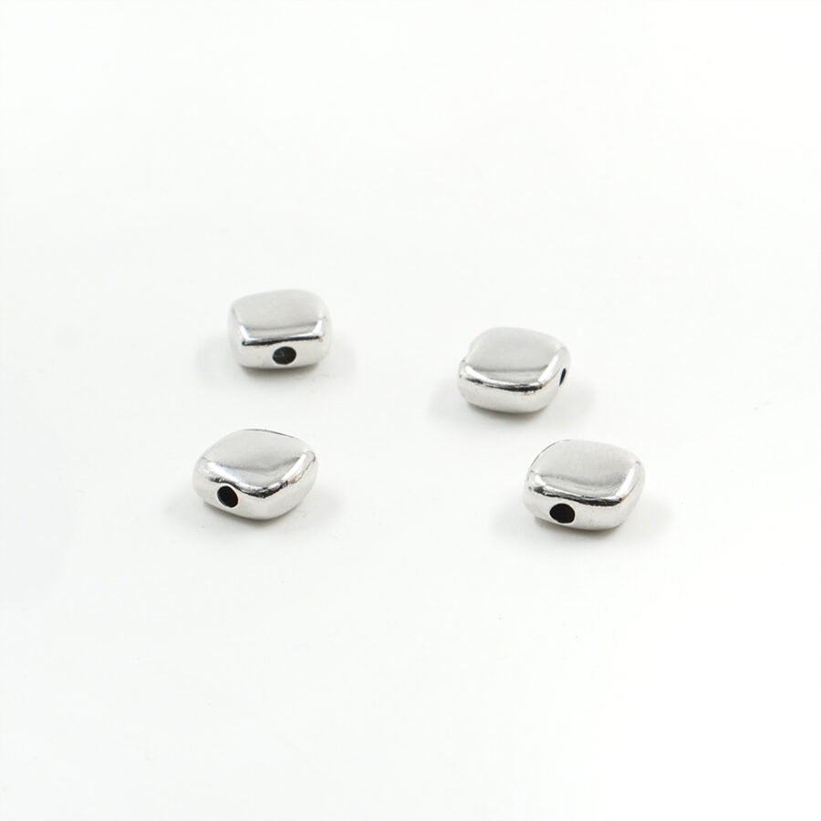 Argento 925 tramezzo quadrato 8mm – Rodiato