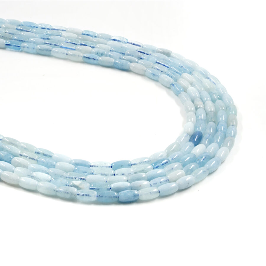 Acquamarina fili cannette circa 9x5mm