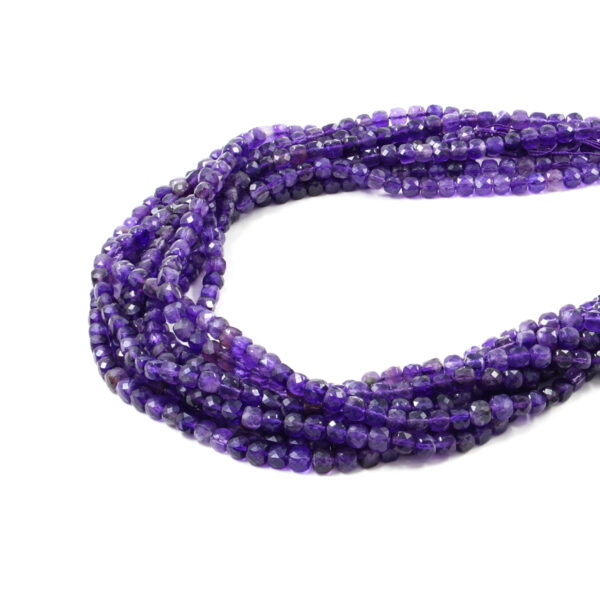 Ametista fili cubi sfaccettati 5mm