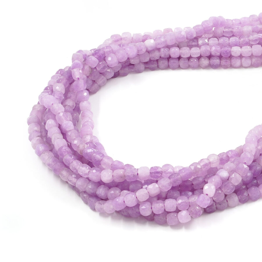 Ametista Lavanda fili cubi sfaccettati 5mm
