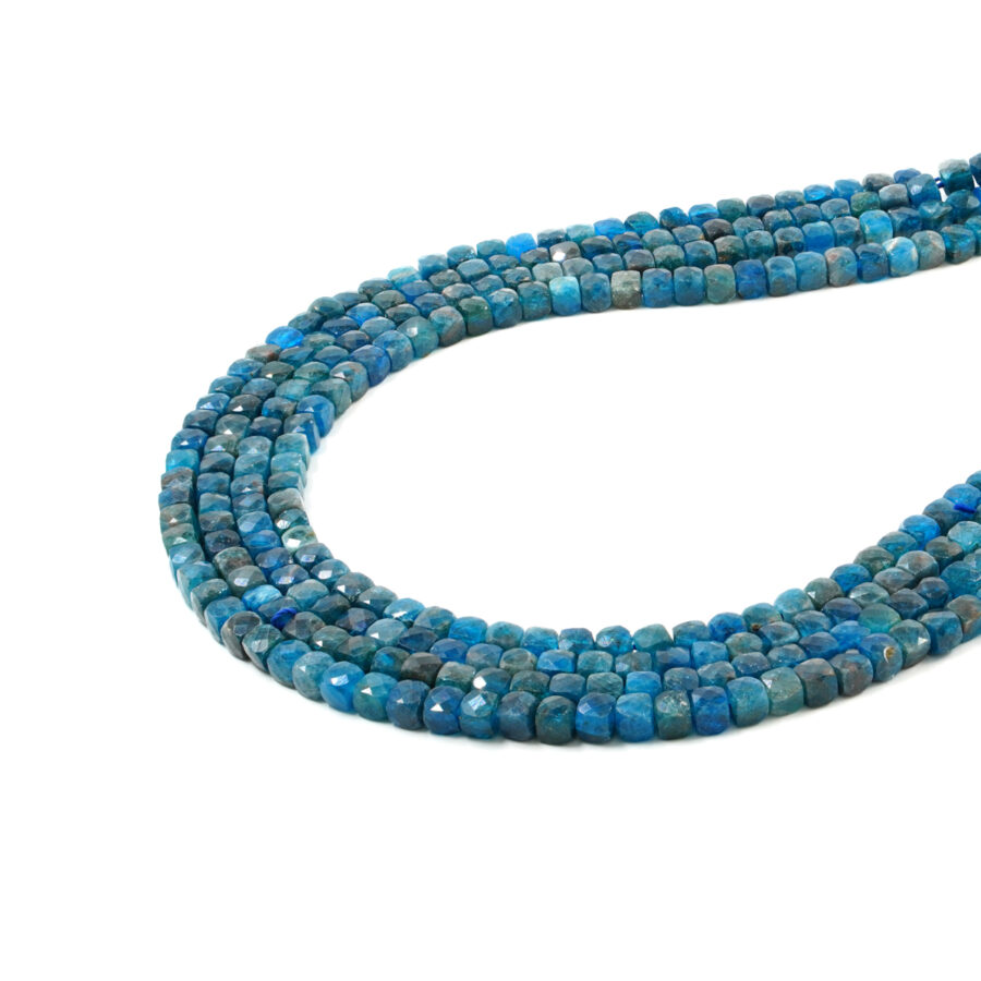 Apatite fili cubi sfaccettati 5mm