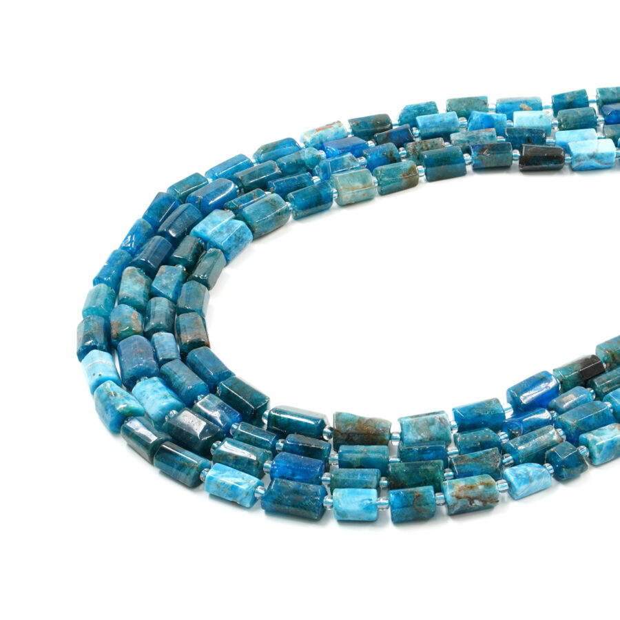 Apatite fili cilindri sfaccettati 11x7mm