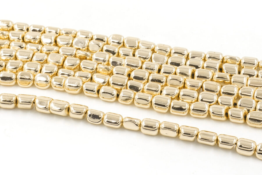 Ematite fili sassi 8x6mm – Dorato