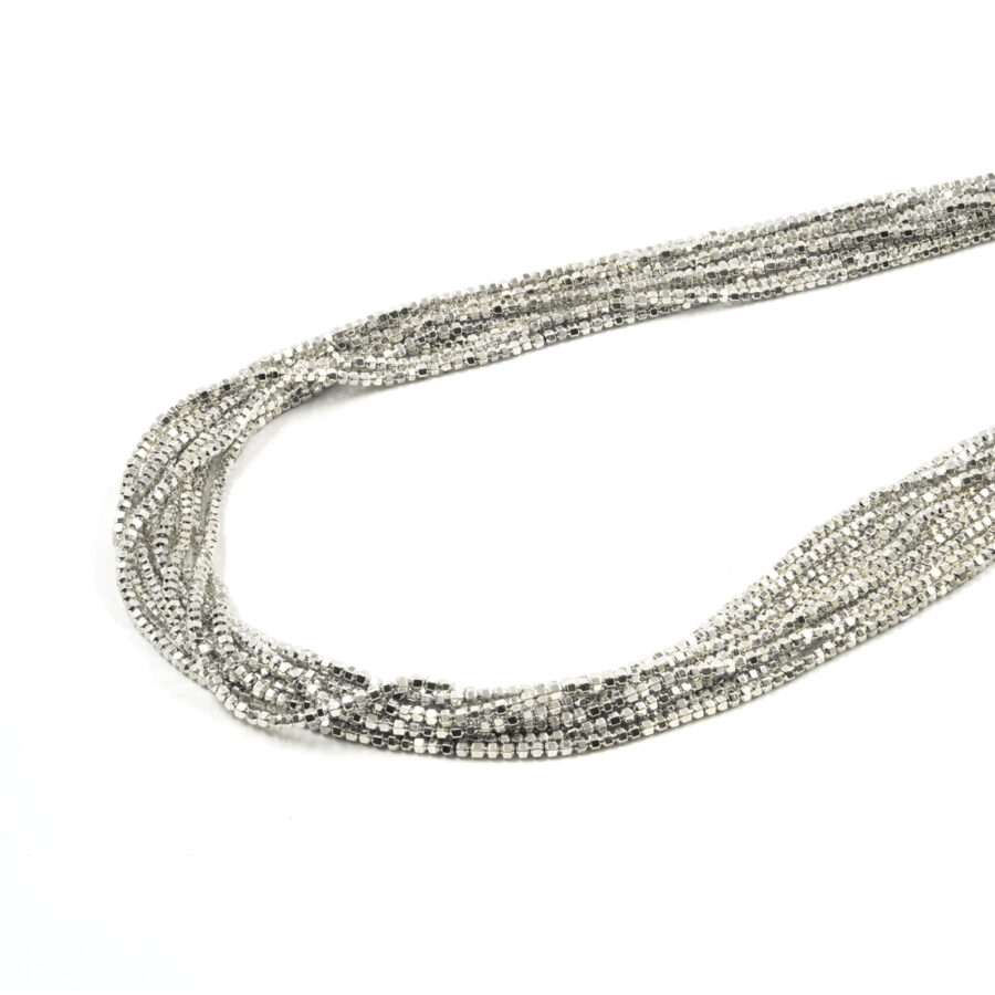 Ematite fili dado esagonale 2mm – Silver
